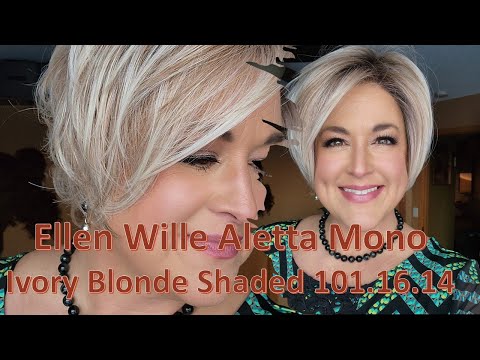 Ellen Wille Aletta in Ivory Blonde Shaded 101.16.14 | BRAND NEW STYLE | Short Asymmetrical bob