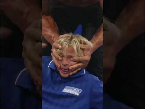 The Great Khali nearly crushed this referee's head! 😳 #shorts #smackdown