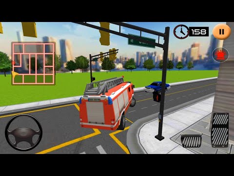 Fire Truck Rescue Simulator 3D - Firefighter Emergency Truck Driver #4 - Android Gameplay