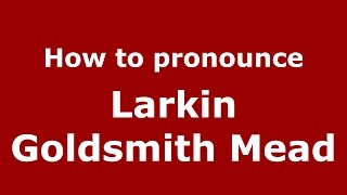 How to pronounce Larkin Goldsmith Mead