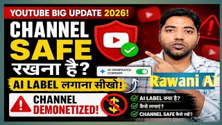 Download lagu Want to Keep Your Channel Safe? Learn to Add an AI Label! YouTube Big Update 2026 | Channel Demon... mp3