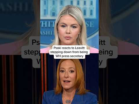 Psaki reacts to Leavitt stepping down from being WH press secretary