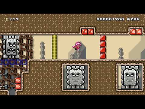 ◆Thwomp Speed Run◇ by ☆Doudoux☆ 🍄Super Mario Maker 2 ✹Switch✹ #bzl