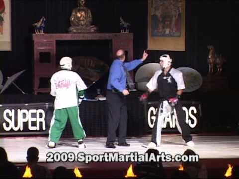 Brett Shumway v Chris Gallio - Men's MW point sparring (fight 1) - 2009 NBL Supergrands