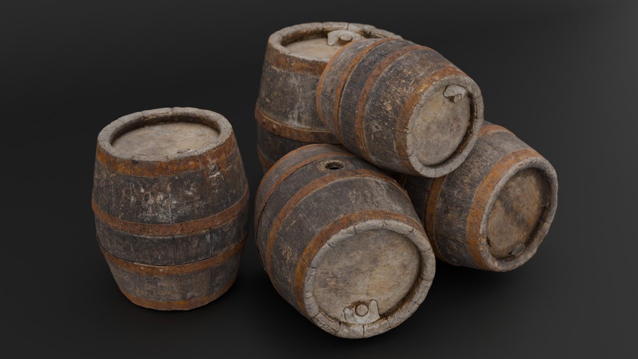 Barrel Oak Old 3D Model