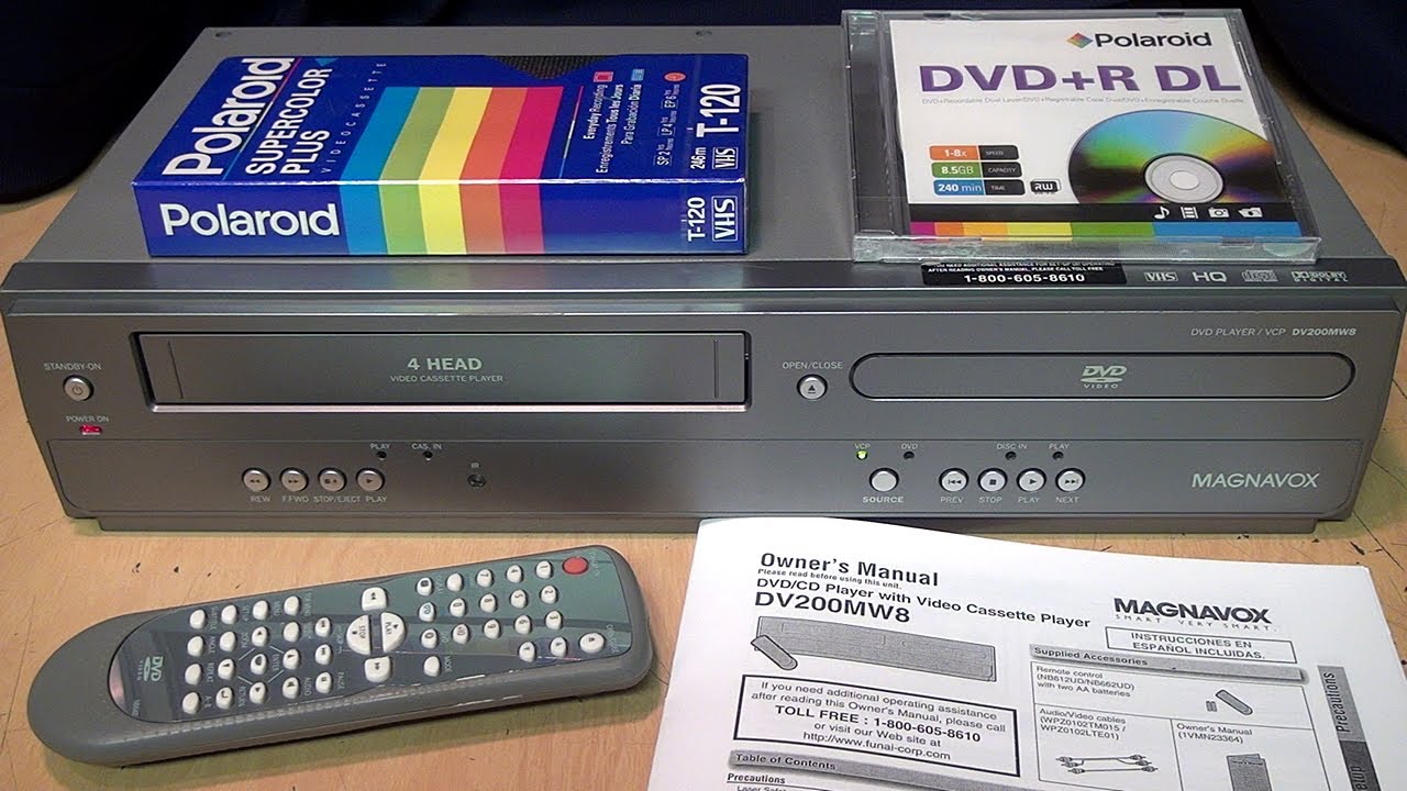 No record! 2007 Magnavox DVD / VHS player (DV200MW8)