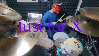 Just for X/秘密結社holoX　16歳が耳コピで叩いてみた！#秘密結社holoX#holoX#沙花叉クロヱ#風真いろは#鷹嶺ルイ#博衣こより#ラプラス・ダークネス#高校生ドラマー