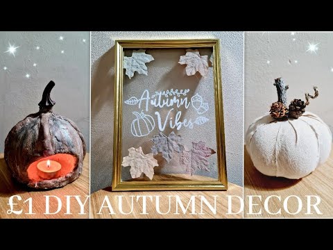 🔴3 НАБОРЫ POUNDLAND DIY * Эстетический осенний декор комнаты * Бюджетные осенние поделки, идеи украшения тыквы 🎃