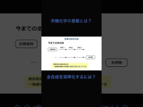 #shorts 有機化学の研究って何するの？
