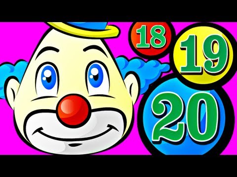Number Counting Juggling Circus Clown - Learn to Count 1 to 20 for Kids