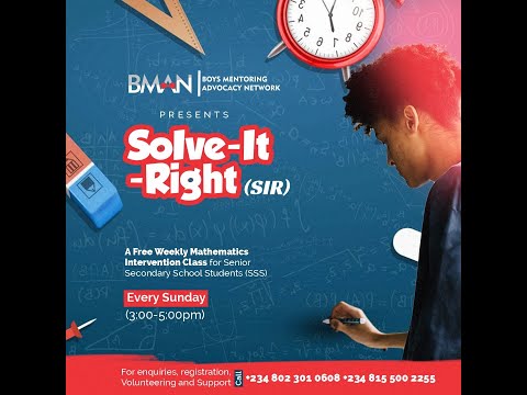 SOLVE IT RIGHT: MENTORING BOYS WITH MATHEMATICS