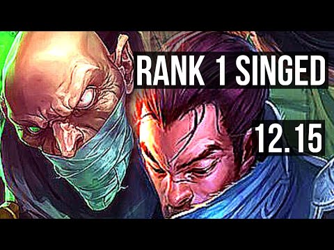 SINGED vs YASUO (MID) | Rank 1 Singed, 6/2/12, 600+ games, Dominating | EUW Challenger | 12.15