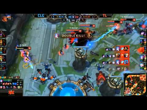 TL Game Finish KEITH Jinx Tripplekill - CLG vs TL Game 2 (NA LCS Spring 2015)