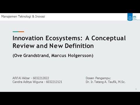 Innovation Ecosystems: A Conceptual Review and New Definition