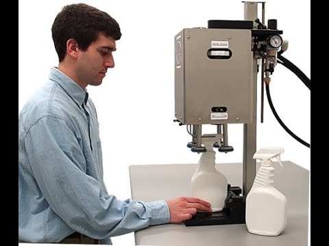 CA09 PNEUMATIC CAPPER - BENCH-TOP ‘PCAP’ - Capping Demo - Various Bottles (Liquid Solutions)