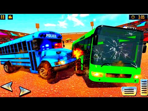 US Police Bus Demolition: Derby Crash Stunts 2021 - Best Android Gameplay