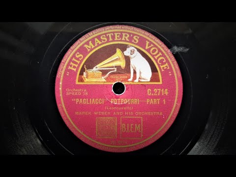 "Pagliacci" Potpourri (Leoncavello) - Played by Marek Weber and his Orchestra