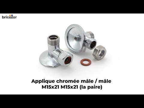 Appliques chromées mâle/mâle RIQUIER