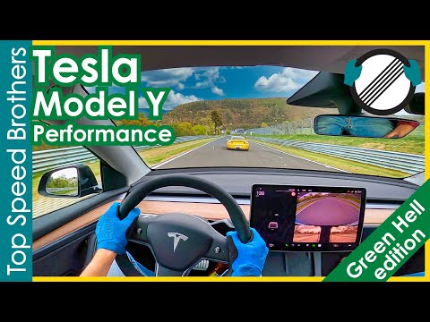 Tesla "Made in Germany" Model Y Performance (2022) First time on the Nürburgring