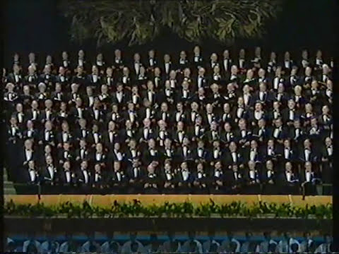 Treorchy Male Choir singing "The Soldier's Chorus" on St David's Day, 1989