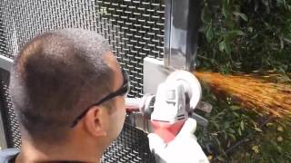 Gate Lock Installed on a metal gate Los Angeles | Mulholland Security | 1.800.562.5770