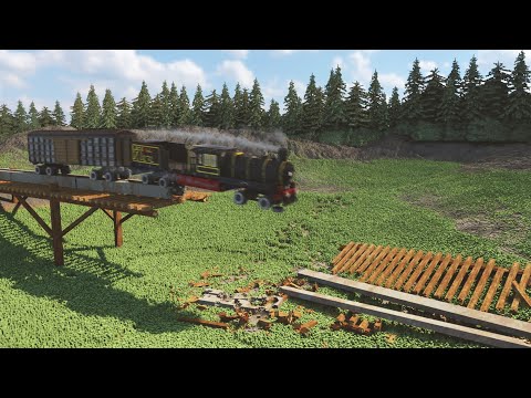 Steam Train VS Broken Bridge | Teardown