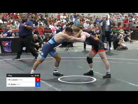 2024 Men’s Freestyle Senior World Team Trials: Will Lewan vs Pj Duke: 70 KG Con Semis