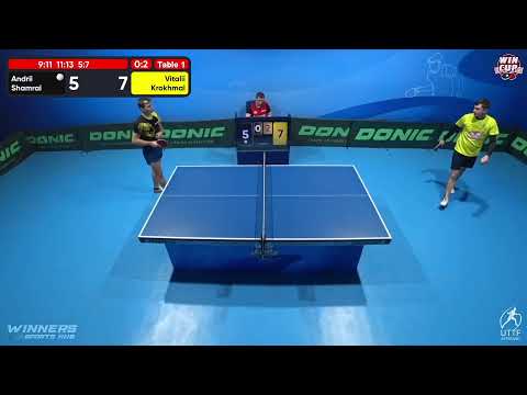 10:00 Andrii Shamrai 0-3 Vitalii Krokhmal West 1 WIN CUP 09.12.2022 | TABLE TENNIS WINCUP