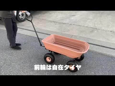 古い手押し車の庭の木、金属、植物、花を飾る方法