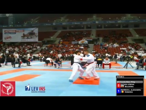 Petkov Stefan vs Petrescu Alexandru _ Balkan Karate Championships 2014
