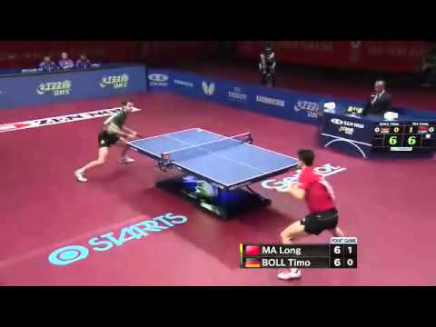WTC-2014, Final, Men's, CHINA vs GERMANY, game 1, MA Long (Ма Лонг) - Timo BOLL (Тимо Болл)
