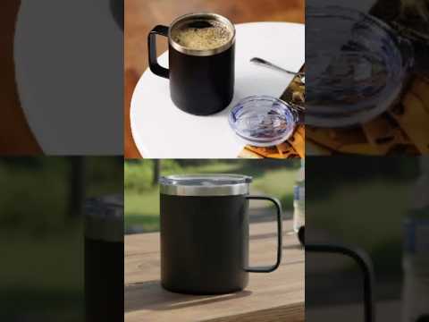Vaso Térmico Taza De Acero Inoxidable Con Tapa 360ml