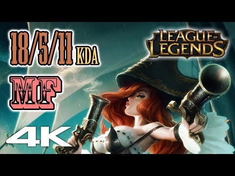 Miss Fortune 18/5/11 KDA Win 💖 League of Legends in 4K UHD 60fps