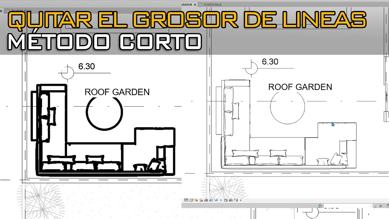 QUITAR EL GROSOR DE LINEA EN REVIT