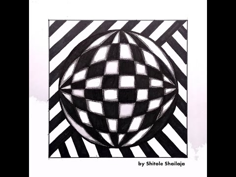 #Optical QUICK ART! OPTICAL ILLUSIONS DRAWING | PATTERNS ABSTRACT DRAWING | OP-ART POP-ART PATTERNS