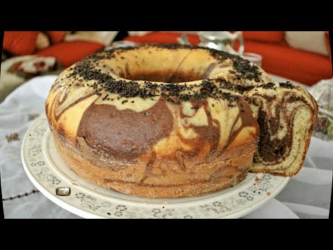 الكيكة اليومية الرخامية خفيفة لذيذة جدا بمذاق مختلف وحجم عائلي تستحق التجربة