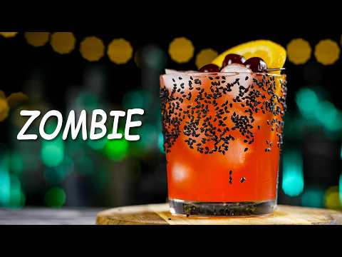 How to Make The Best Zombie Cocktail. Drink Ingredients and Recipe.