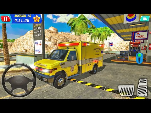 Emergency Ambulance Driver Simulator - Coast Guard Beach Rescue Team - Android Gameplay