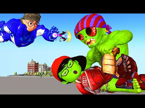 Fat Nick Troll Miss T Funny - Scary Teacher 3D Giant IronMan-Nick vs Tani fight Giant Zombies