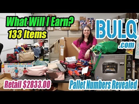 Bulq.com pallet unboxing- Numbers revealed - What Will I Earn? Brand New - 133 items