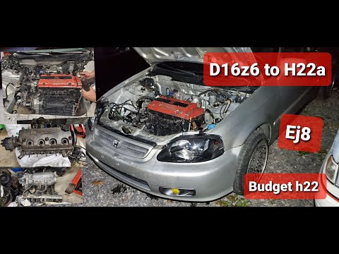 H22 swapping a EK! Euro R h22 with a M2y4 using Hasport Mounts! The Budget-ish EK!