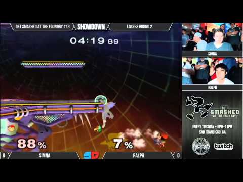 Get Smashed at the Foundry #13 - Losers Round 2 - Simna (Ness) v Ralph (Falco)