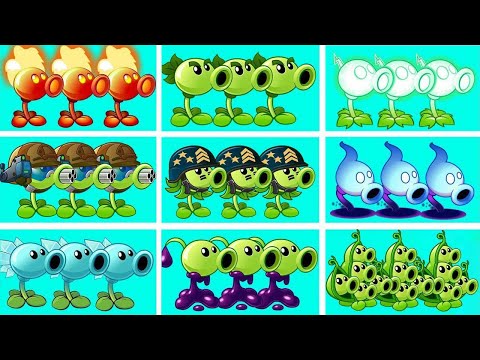 Every Team Same PEASHOOTER and Other Plant Max Level Vs Mummified Gargantuar - PvZ 2 Battlez