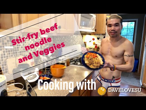 Stir-fry Beef Noodle with Veggies | Cooking with me