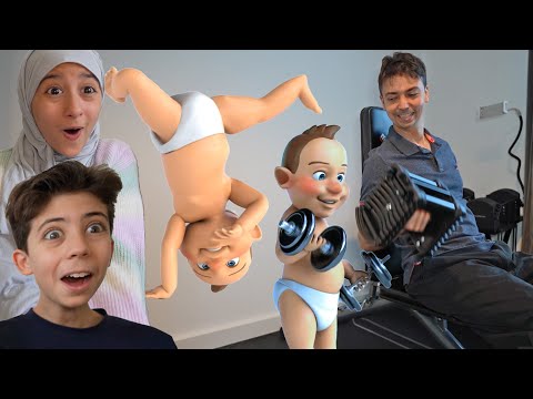 Dad found a breakdancing weightlifting baby!