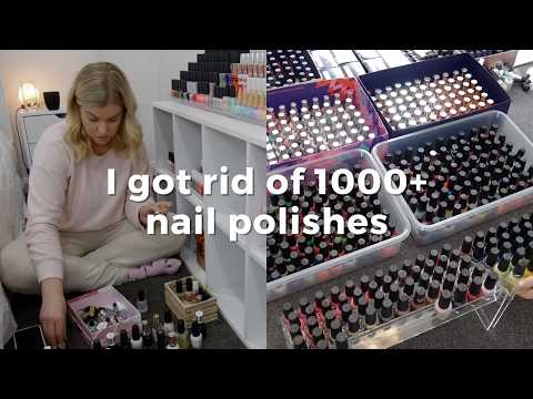 The last time I declutter my nail polish collection | I got rid of 1000+ nail polishes