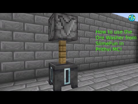 SLIMEFUN TUTORIAL 2: How to make and use the ore washer from slimefun in Prithvi MC!
