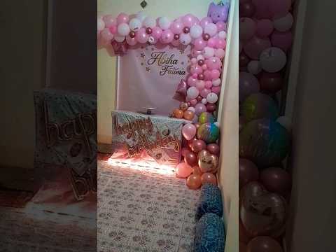 Abeeha's birthday decoration 25-dec-2022 || #abeeha #birthday #decoration #shorts