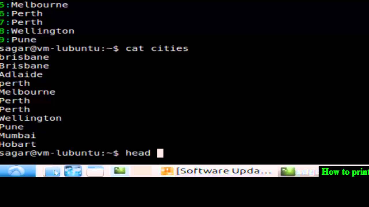 How do I print the first 10 lines in Linux? CrossPointe