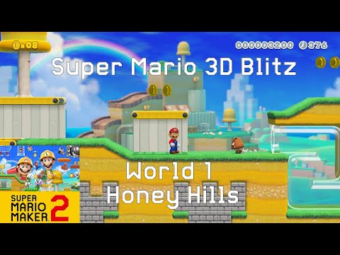 [SMM2 GAME] Super Mario 3D Blitz - Honey Hills